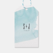 Türkisfarbene Gastgeschenk Hochzeit Wash Geschenkanhänger (Rückseite)