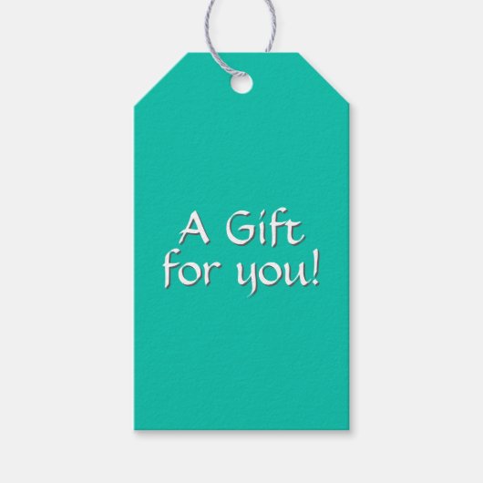 Türkisfarbene Gift-Tags Geschenkanhänger (Vorderseite)