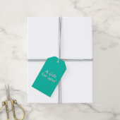 Türkisfarbene Gift-Tags Geschenkanhänger (Mit Garn)