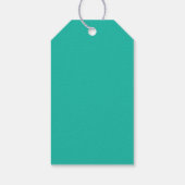 Türkisfarbene Gift-Tags Geschenkanhänger (Rückseite)
