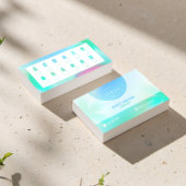 Türkisfarbene Gradientkarte für Nageltechniken & S Visitenkarte