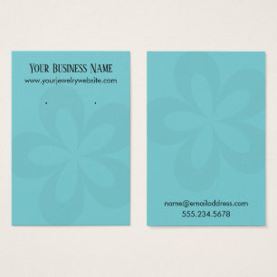 Türkisfarbene Grafik-Blume-1-Earring-Display