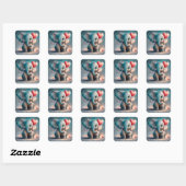 Türkisfarbene Gray Elephant Baby Shower Stickers (Blatt)