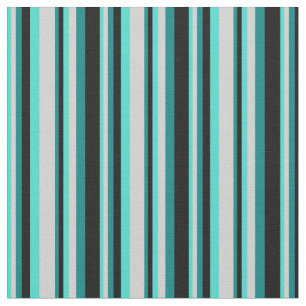 Türkisfarbene, hellgraue, Aquamarine und schwarze Stoff