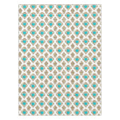 Türkisfarbene Herzen mit Krone Tischdecke (Vorderseite)