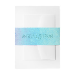 türkisfarbene Hochzeit Einladungsbanderole