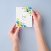 Türkisfarbene Hochzeit mit gelbem Wasser Flyer (Gruppe)