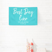 Türkisfarbene Hochzeitsdekor Banner (InSitu)