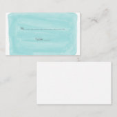 Türkisfarbene Hochzeitsfeiern Platzkarten (Vorne/Hinten)