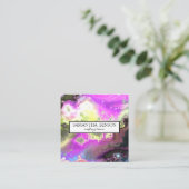 Türkisfarbene Hochzeitsplaner Platz Busine Quadratische Visitenkarte (Stehend Vorderseite)