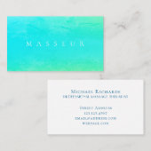 Türkisfarbene Imitat aus Marmor Visitenkarte (Vorne/Hinten)