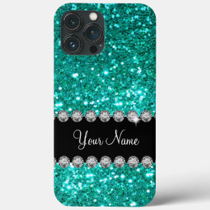Türkisfarbene Imitate Blenden Monogramm  Case-Mate iPhone Hülle