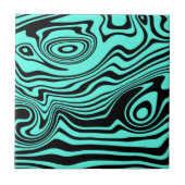Türkisfarbene Keramik Tile Waves - Farbauswahl Fliese (Vorderseite)