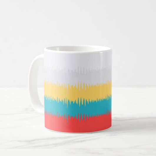 Türkisfarbene Korallen Kaffeetasse (Vorderseite Links)