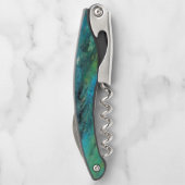 Türkisfarbene Korkschraube Kellnermesser (Rückseite)