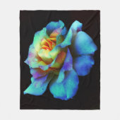 Türkisfarbene Krawatte-Dyed Rose Fleece Blanket (Vorderseite)