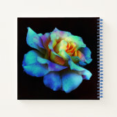 Türkisfarbene Krawatte-Dyed Rose Notizblock (Rückseite)