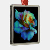 Türkisfarbene Krawatte Dyed Rose Ornament Aus Metall (Rechts)