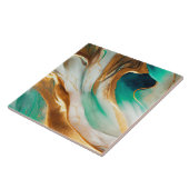 Türkisfarbene Küste Abstrakte Kunst Fliese (Seite)