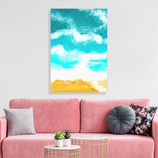 Türkisfarbene Küstenwache Ufer Ozean Canvas drucke (Insitu (Wohnzimmer))