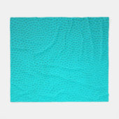 Türkisfarbene Lederhaut Fleecedecke (Vorderseite (Horizontal))