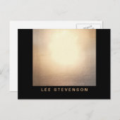 Türkisfarbene Leinen und Gold Circles Schönheitssa Postkarte (Vorne/Hinten)