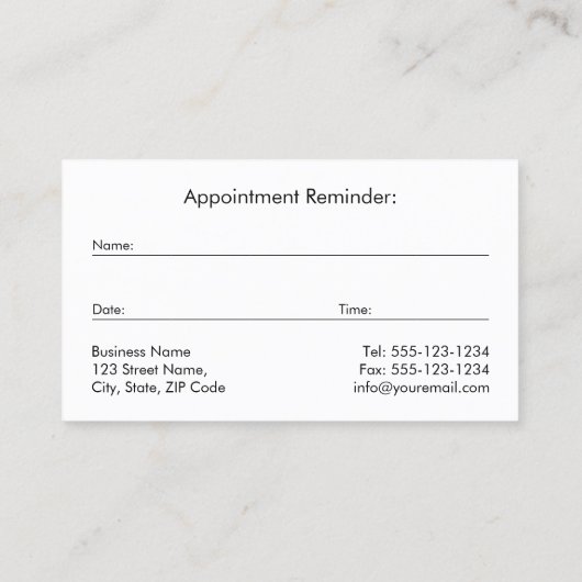 Türkisfarbene Leinwand Goldener Rahmen, Psychologi Terminkarte (Rückseite)