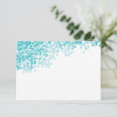 Türkisfarbene Lichtdusche | Einsteckkarte Begleitkarte (Stehend Vorderseite)
