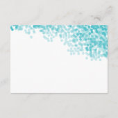 Türkisfarbene Lichtdusche | Einsteckkarte Begleitkarte (Rückseite)