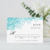 Türkisfarbene Lichtdusche | HÜBSCHE UAWG RSVP Karte (Stehend Vorderseite)
