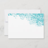 Türkisfarbene Lichtdusche | HÜBSCHE UAWG RSVP Karte (Rückseite)