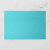 Türkisfarbene Lila Snowflake Winter Hochzeit UAWG RSVP Karte (Rückseite)