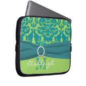 Türkisfarbene Limone Damaskus-IMITATE - Flachbilds Laptopschutzhülle (Vorne Rechts)
