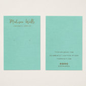 Türkisfarbene Linen Earring Display Holder (Vorne & Hinten)