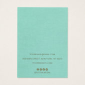 Türkisfarbene Linen Earring Display Holder (Rückseite)