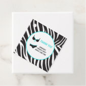 Türkisfarbene Lingerie-Party Dankeschön Geschenkanhänger (Beispiel)