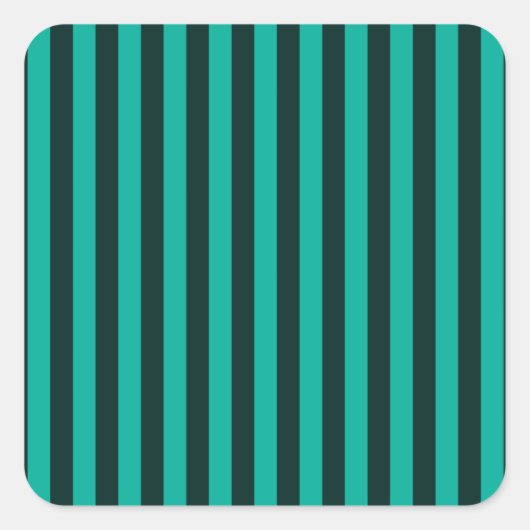 Türkisfarbene Linienführung Quadratischer Aufkleber (Vorderseite)