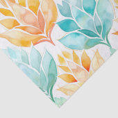 Türkisfarbene Mandarine Abstrakt Seidenpapier (Detail)