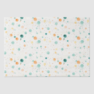 Türkisfarbene Mandarine Dots Seidenpapier