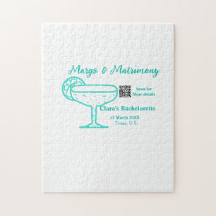 Türkisfarbene Margs- und Hochzeitsparty-Junggesell Puzzle