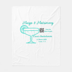 Türkisfarbene Margs und Matrimony-Junggesellinnena Fleecedecke