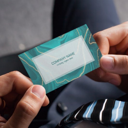 Türkisfarbene Marmorstruktur Visitenkarte
