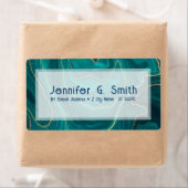 Türkisfarbene Marmortextur mit Goldakzenten (Insitu)