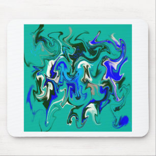 Türkisfarbene Marmortextur Mousepad
