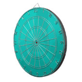 Türkisfarbene, moderne, coole, trendige geometrisc dartscheibe (Vorderseite rechts)