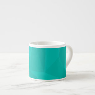 Türkisfarbene, moderne, coole, trendige geometrisc espressotasse