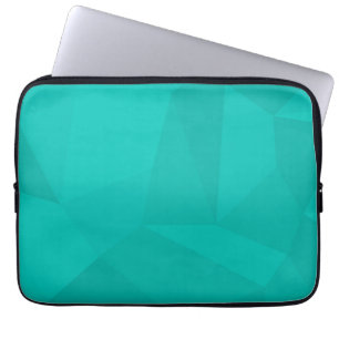 Türkisfarbene, moderne, coole, trendige geometrisc laptopschutzhülle