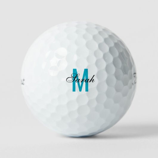 Türkisfarbene Monogramm Titleist VI Golfbälle (Vorderseite)