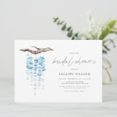 Türkisfarbene Muschel Mobile Brautparty Einladung (Stehend Vorderseite)