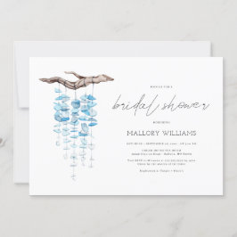 Türkisfarbene Muschel Mobile Brautparty Einladung